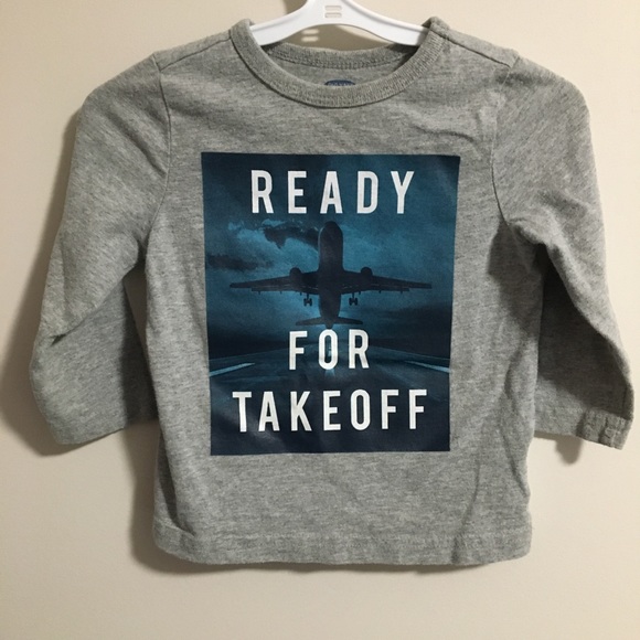 Old Navy Grey LS Toddler Shirt | 18-24M | Like New - Picture 1 of 4